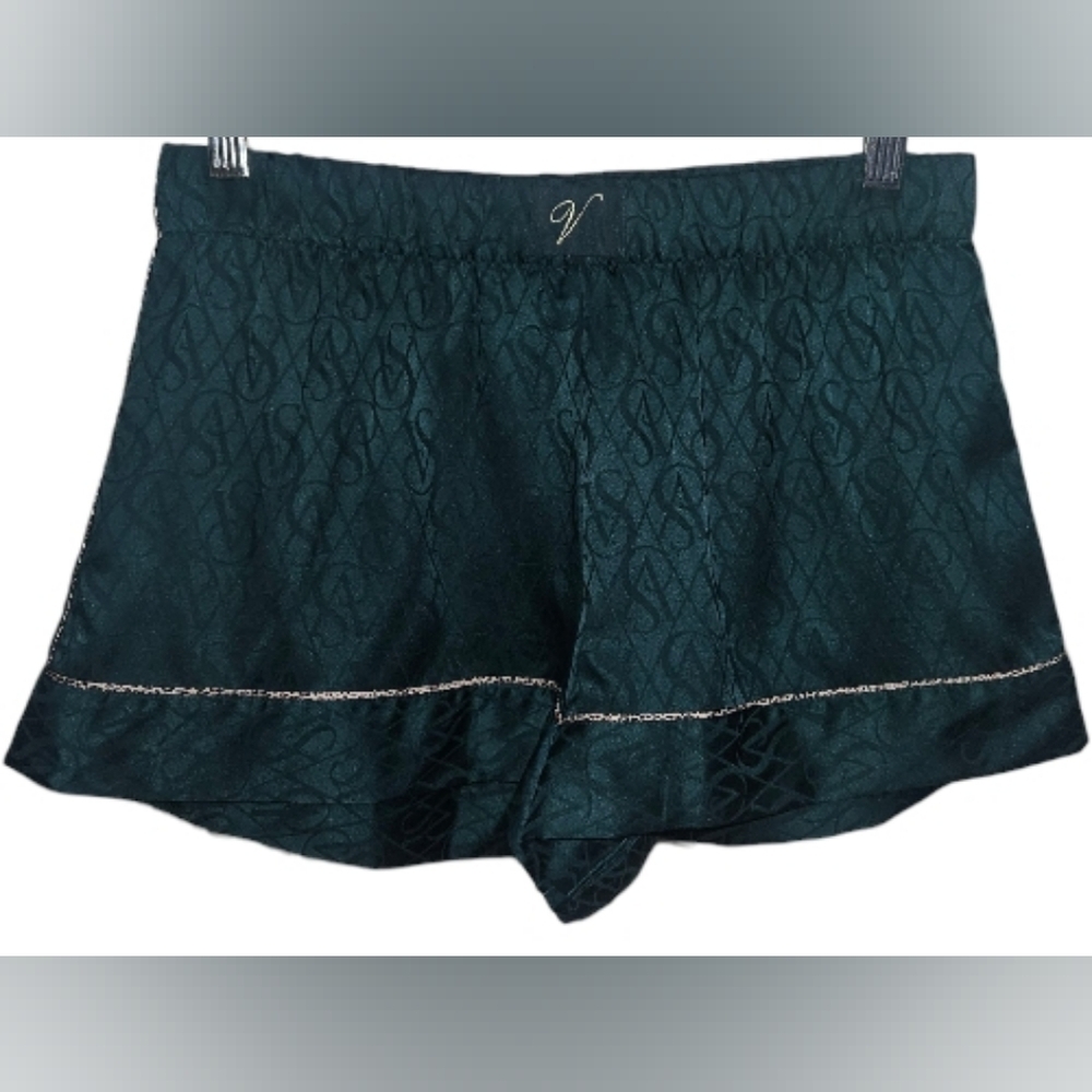 Victoria's Secret Satin Logo/Leopard Printed Sleep Shorts